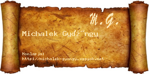 Michalek Gyöngy névjegykártya